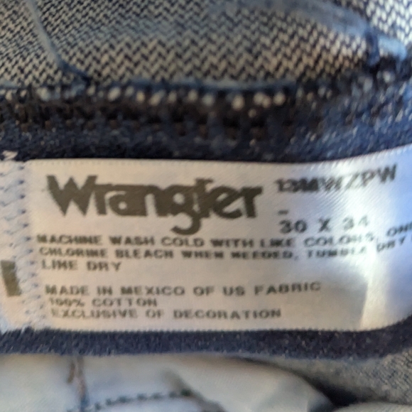 Wrangler Jeans Mens Slim Straight 30x34 - Picture 2 of 3
